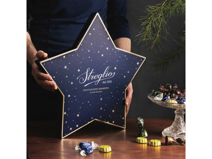 Scatola regalo stella assortita 450 g - Streglio