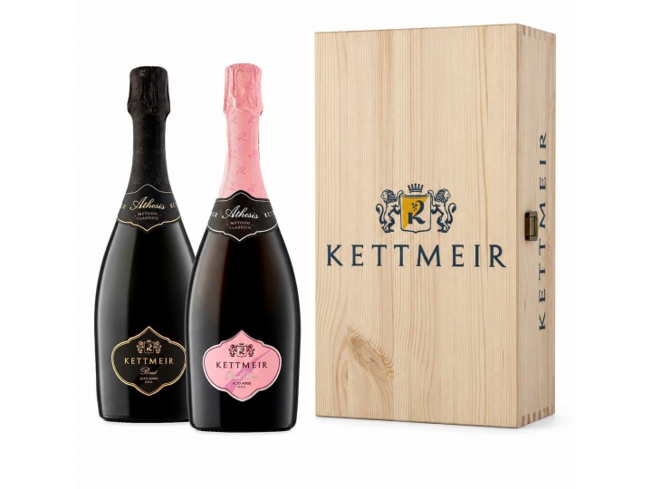 Cassa legno Athesis Brut e Athesis Brut Rosè - Kettmeir