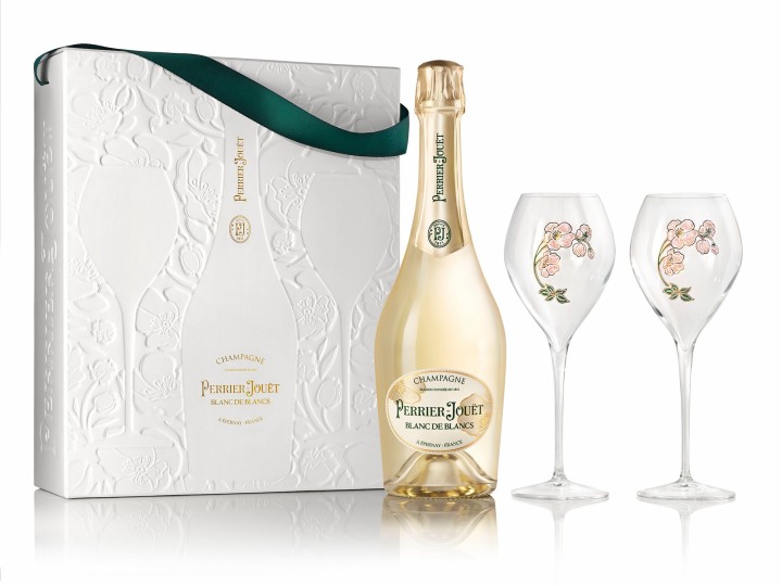 Blanc de Blancs cofanetto con flûte - Perrier-Jouët
