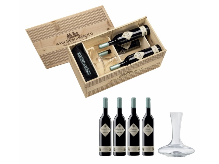 Emozioni - cassetta x 4 + decanter e grembiule - Marchesi di Barolo