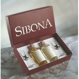 Poker Moscato 50 cl e Nebbiolo 50 cl + 2 calici - Sibona