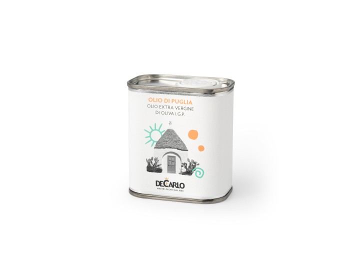 Tris lattina design olio extravergine di oliva IGP 300 ml - De Carlo