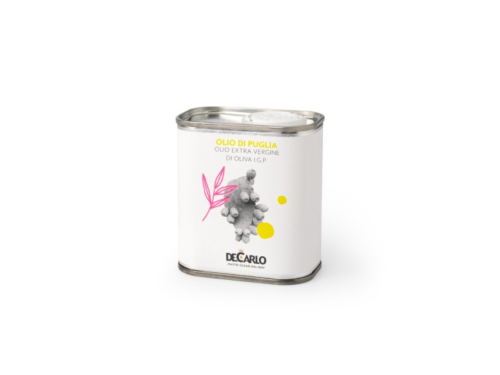 Tris lattina design olio extravergine di oliva IGP 300 ml - De Carlo